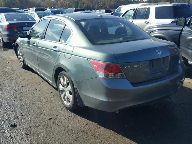 1HGCP36888A013139 - 2008 HONDA ACCORD EXL GREEN photo 3