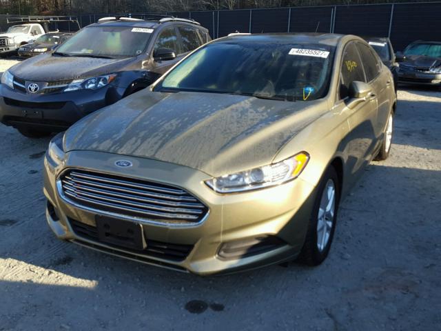 3FA6P0H78DR176894 - 2013 FORD FUSION SE GREEN photo 2