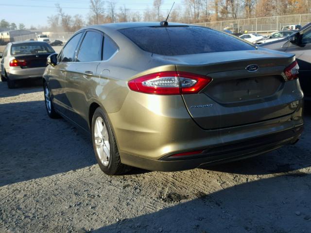 3FA6P0H78DR176894 - 2013 FORD FUSION SE GREEN photo 3