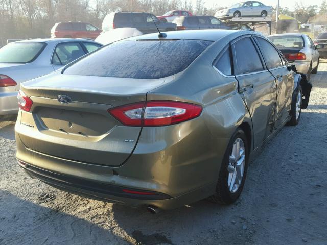 3FA6P0H78DR176894 - 2013 FORD FUSION SE GREEN photo 4