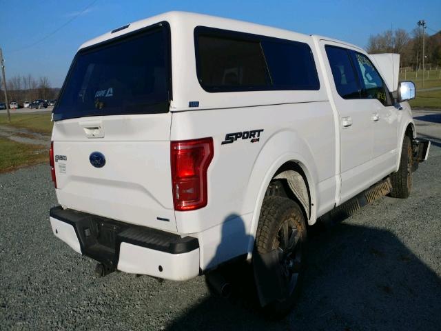 1FTFW1EF3FFC56358 - 2015 FORD F150 SUPER WHITE photo 4