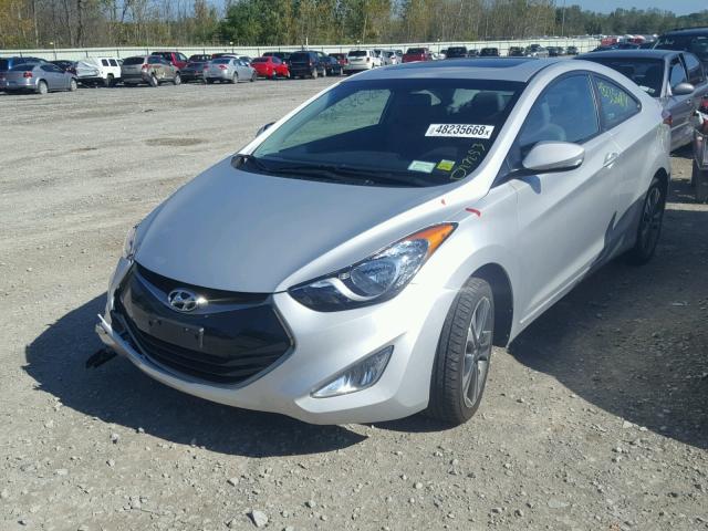 KMHDH6AE4DU008880 - 2013 HYUNDAI ELANTRA CO SILVER photo 2