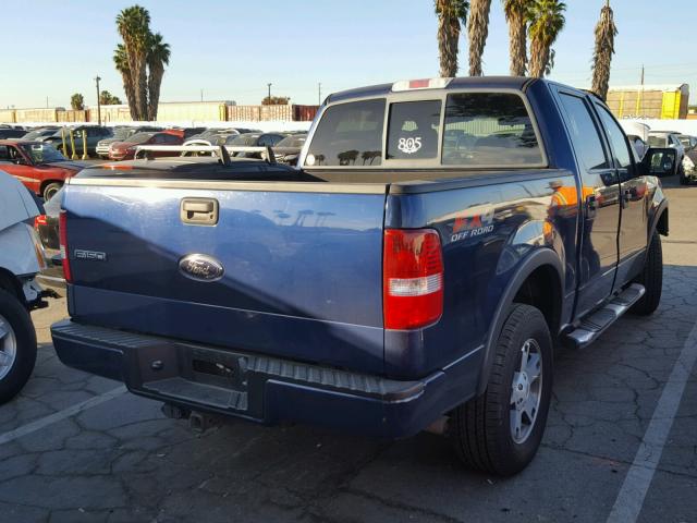 1FTPW14578FA31053 - 2008 FORD F150 SUPER BLUE photo 4