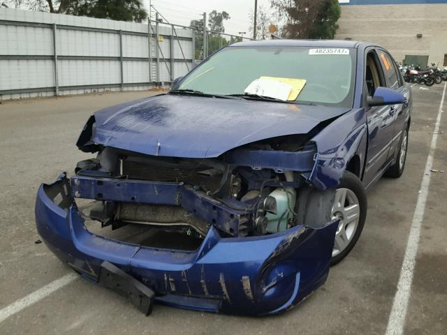 1G1ZT53F16F217650 - 2006 CHEVROLET MALIBU LT BLUE photo 2