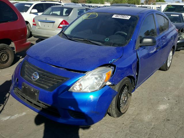 3N1CN7AP6DL853906 - 2013 NISSAN VERSA S BLUE photo 2