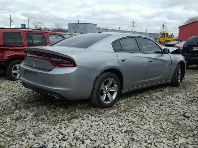 2C3CDXHG6FH800032 - 2015 DODGE CHARGER SX SILVER photo 4