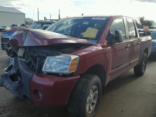 1N6AA07BX6N573845 - 2006 NISSAN TITAN XE MAROON photo 2