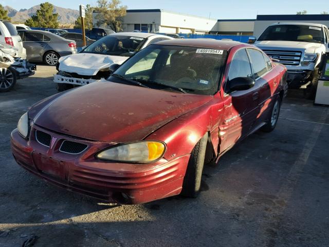 1G2NF52E22M602439 - 2002 PONTIAC GRAND AM S MAROON photo 2