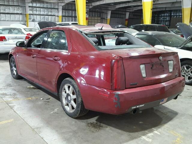 1G6DC67A860196677 - 2006 CADILLAC STS RED photo 3