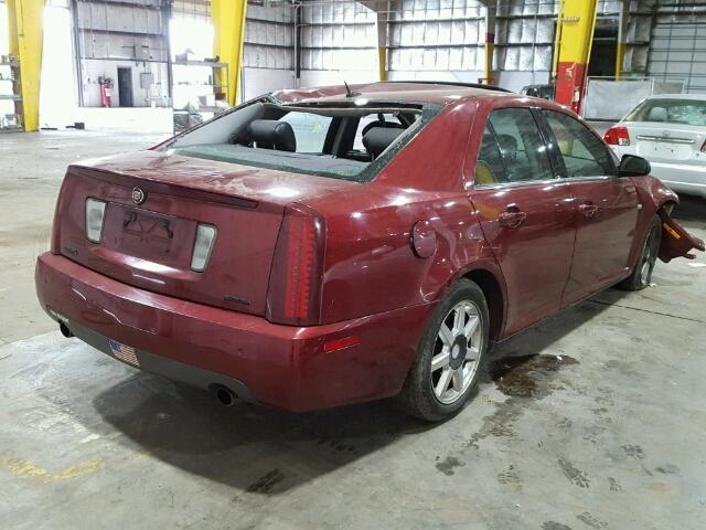 1G6DC67A860196677 - 2006 CADILLAC STS RED photo 4