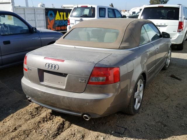 WAUDT48H75K010169 - 2005 AUDI A4 QUATTRO SILVER photo 4