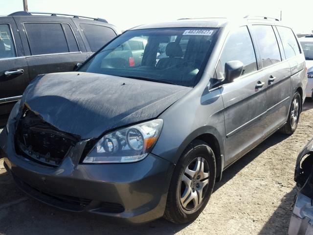 5FNRL38717B424817 - 2007 HONDA ODYSSEY EX GRAY photo 2