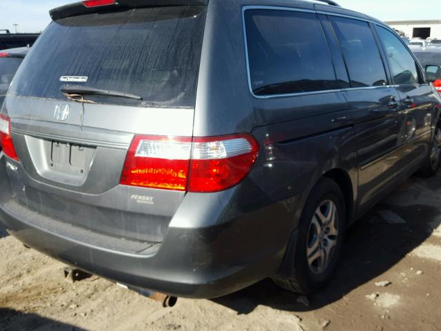 5FNRL38717B424817 - 2007 HONDA ODYSSEY EX GRAY photo 4