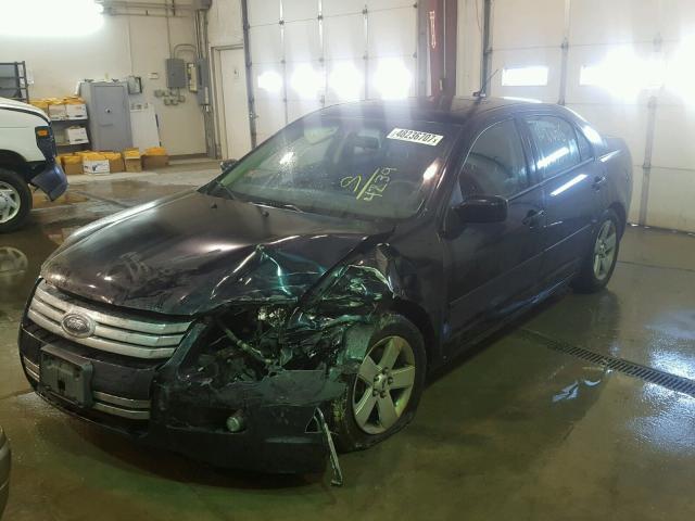 3FAHP07Z18R144239 - 2008 FORD FUSION SE BLUE photo 2