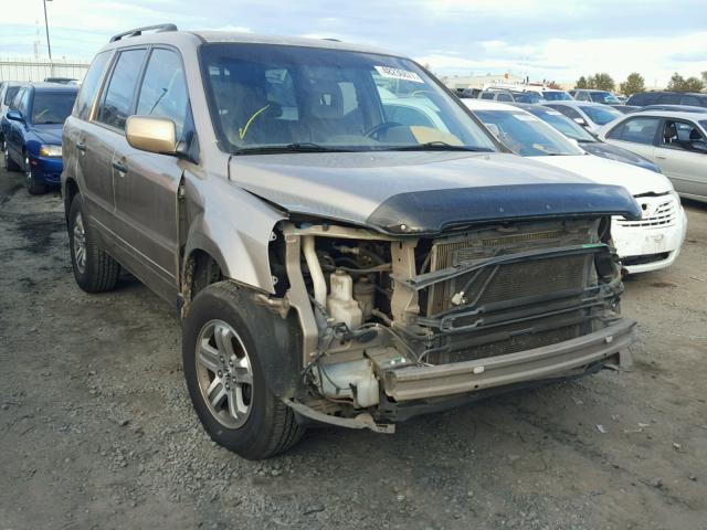 2HKYF18733H546016 - 2003 HONDA PILOT EXL BROWN photo 1