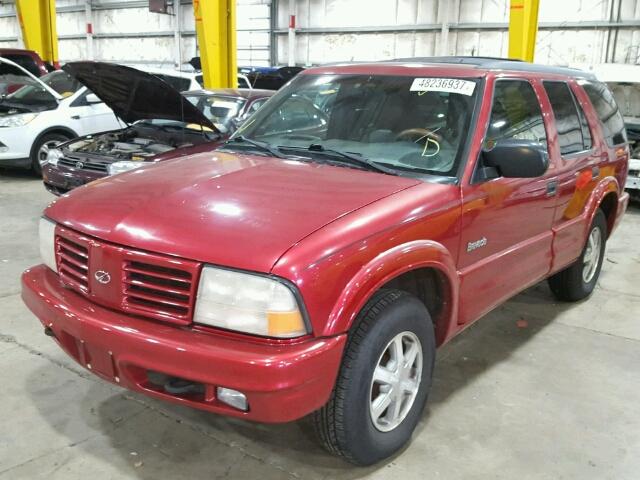 1GHDT13W9Y2294443 - 2000 OLDSMOBILE BRAVADA RED photo 2