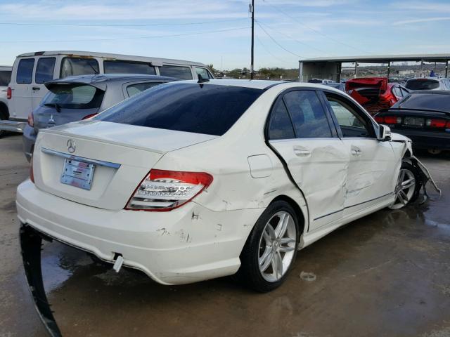 WDDGF4HB0CR235076 - 2012 MERCEDES-BENZ C 250 WHITE photo 4