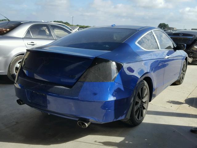 1HGCS22848A012925 - 2008 HONDA ACCORD EXL BLUE photo 4