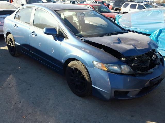 19XFA1F5XAE049120 - 2010 HONDA CIVIC LX BLUE photo 1