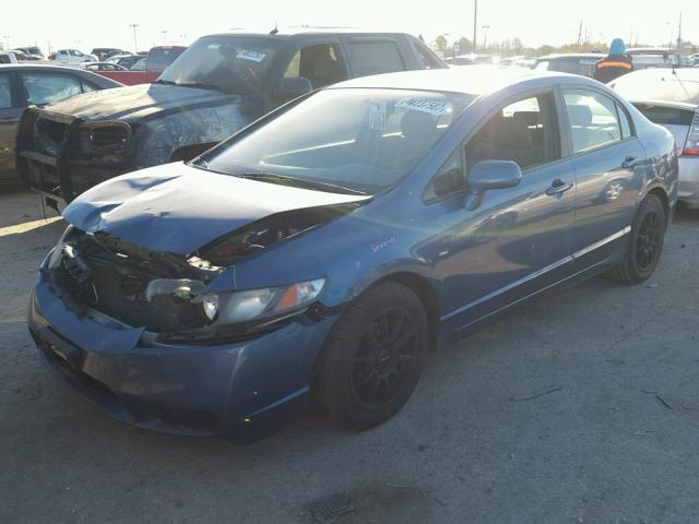 19XFA1F5XAE049120 - 2010 HONDA CIVIC LX BLUE photo 2