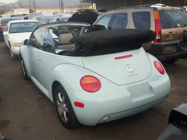 3VWCD31Y45M311455 - 2005 VOLKSWAGEN NEW BEETLE BLUE photo 3