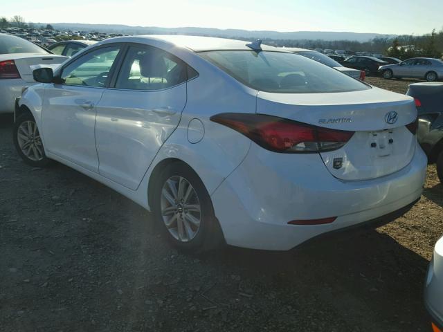 5NPDH4AE0FH620242 - 2015 HYUNDAI ELANTRA SE WHITE photo 3