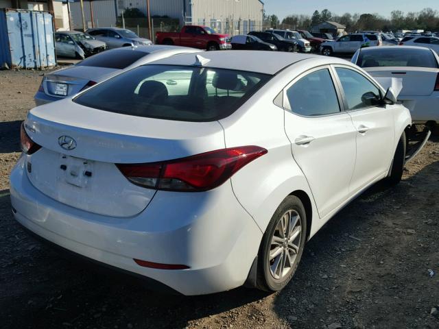 5NPDH4AE0FH620242 - 2015 HYUNDAI ELANTRA SE WHITE photo 4