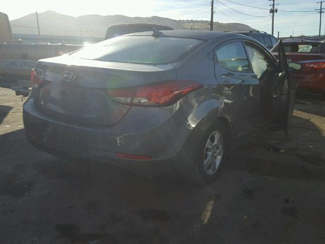 5NPDH4AE6EH505126 - 2014 HYUNDAI ELANTRA SE GRAY photo 4