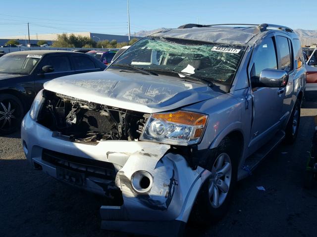 5N1AA08C78N613906 - 2008 NISSAN ARMADA SE SILVER photo 2