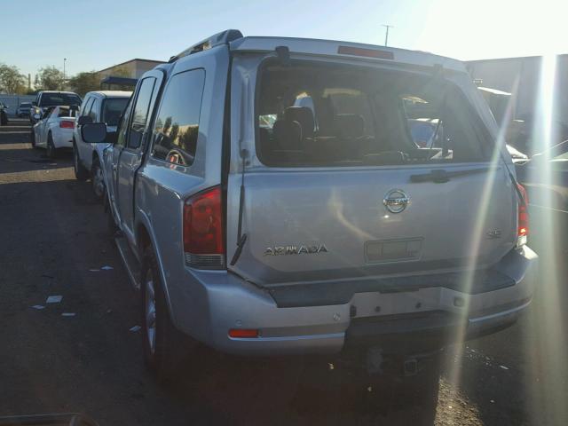 5N1AA08C78N613906 - 2008 NISSAN ARMADA SE SILVER photo 3