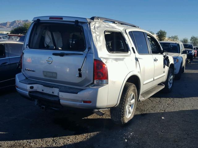 5N1AA08C78N613906 - 2008 NISSAN ARMADA SE SILVER photo 4