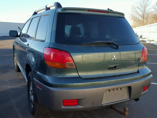 JA4LZ31G53U097123 - 2003 MITSUBISHI OUTLANDER GREEN photo 3