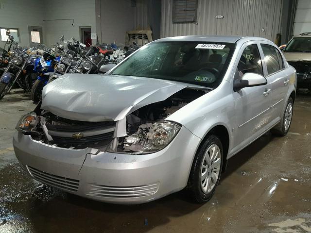 1G1AT58H097237894 - 2009 CHEVROLET COBALT LT SILVER photo 2