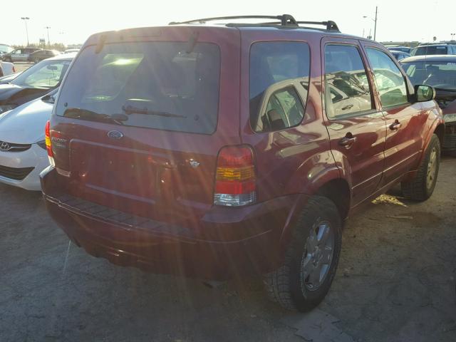 1FMYU941X7KA18580 - 2007 FORD ESCAPE LIM RED photo 4