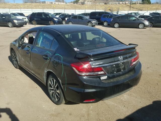 19XFB2F91DE070612 - 2013 HONDA CIVIC EXL BLACK photo 3