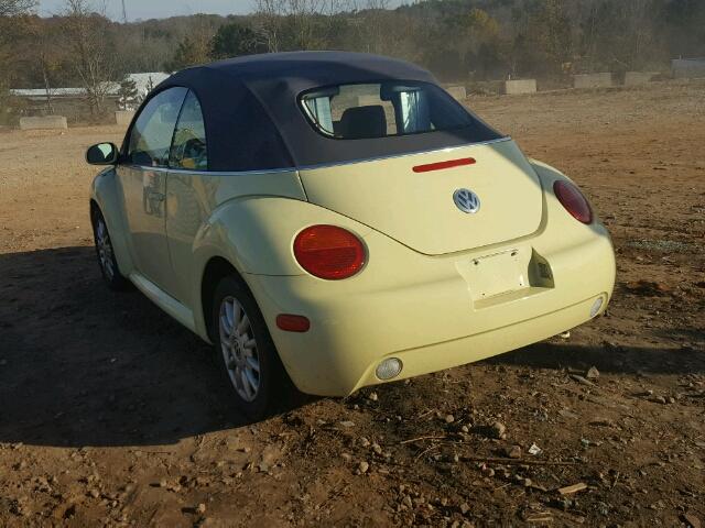 3VWCM31Y85M302354 - 2005 VOLKSWAGEN NEW BEETLE YELLOW photo 3