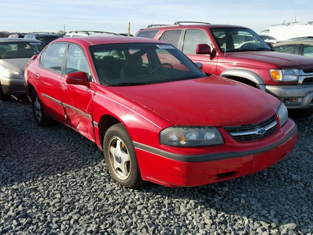 2G1WF52E039350133 - 2003 CHEVROLET IMPALA RED photo 1