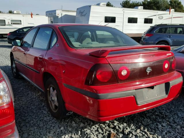 2G1WF52E039350133 - 2003 CHEVROLET IMPALA RED photo 3