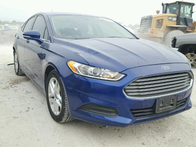 1FA6P0H73F5123669 - 2015 FORD FUSION SE BLUE photo 1