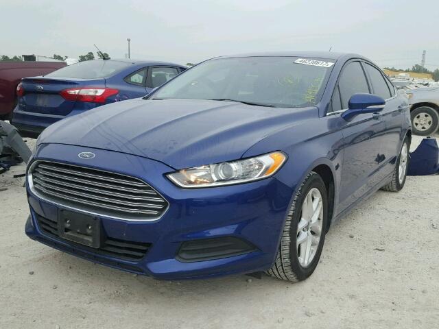 1FA6P0H73F5123669 - 2015 FORD FUSION SE BLUE photo 2