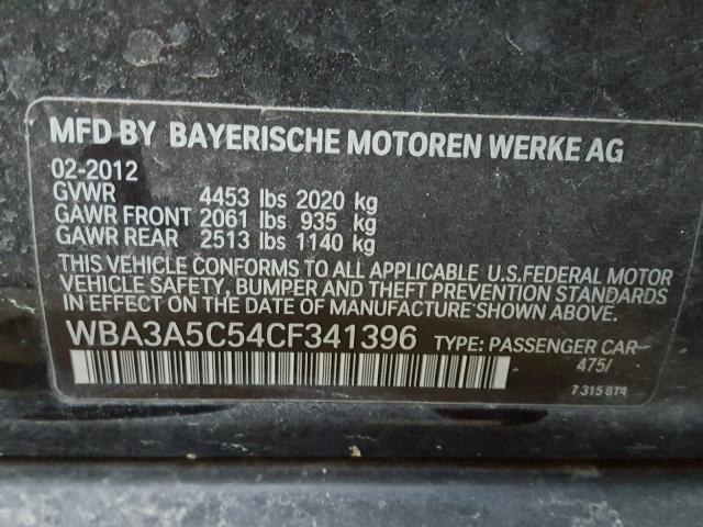 WBA3A5C54CF341396 - 2012 BMW 328 I BLACK photo 10