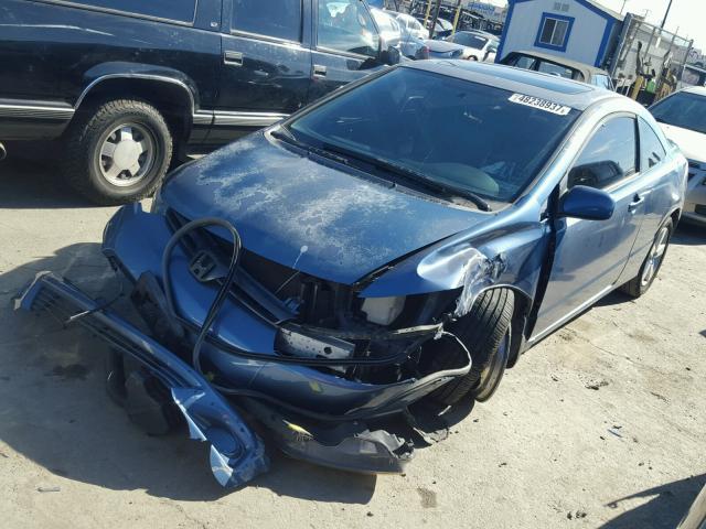 2HGFG12867H535159 - 2007 HONDA CIVIC EX BLUE photo 2