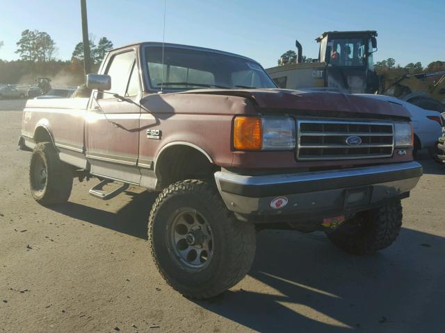 1FTEF14N8MNB07385 - 1991 FORD F150 RED photo 1