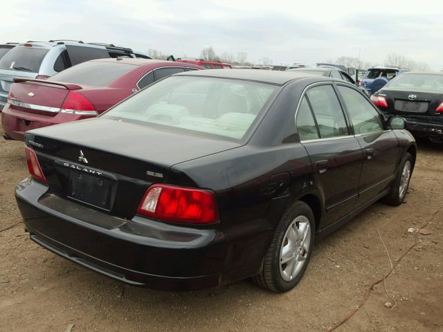 4A3AA46H82E006945 - 2002 MITSUBISHI GALANT ES BLACK photo 4