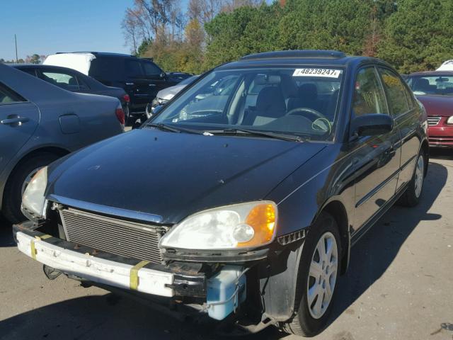 1HGES26733L007819 - 2003 HONDA CIVIC EX BLACK photo 2