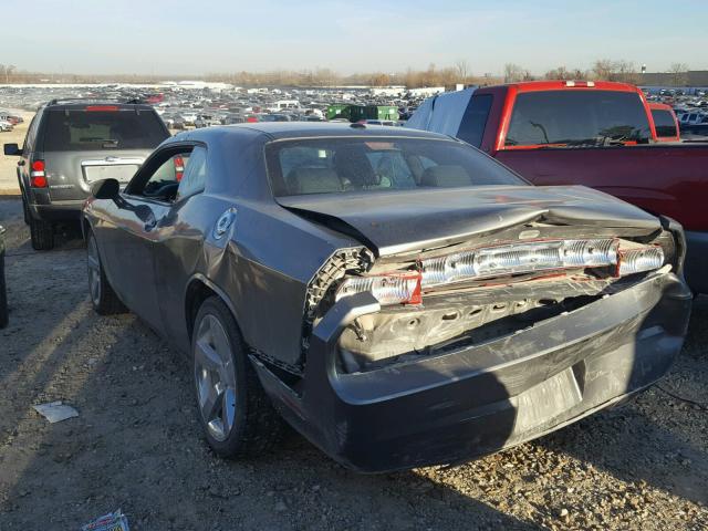 2B3CJ4DG6BH602345 - 2011 DODGE CHALLENGER GRAY photo 3