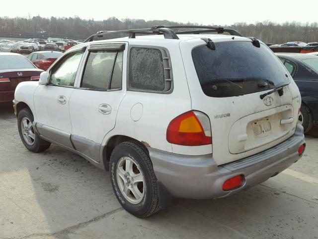 KM8SC73D32U298087 - 2002 HYUNDAI SANTA FE G WHITE photo 3