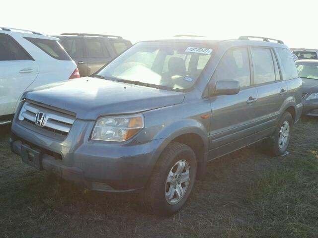 5FNYF28278B007740 - 2008 HONDA PILOT VP BLUE photo 2