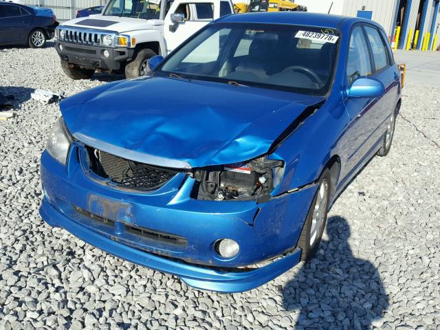 KNAFE161565336138 - 2006 KIA SPECTRA5 BLUE photo 2