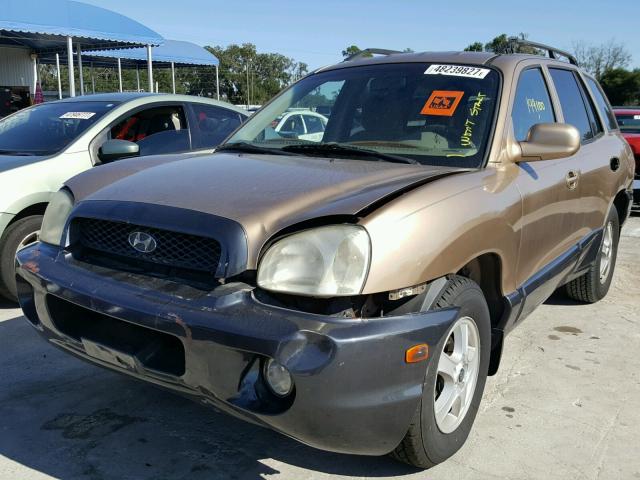 KM8SC13D12U314008 - 2002 HYUNDAI SANTA FE G GOLD photo 2